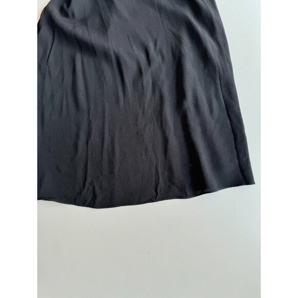 Aritzia WILFRED Classic Black Crepe High Waisted A-Line Midi Skirt, Size 6 - Picture 8 of 14